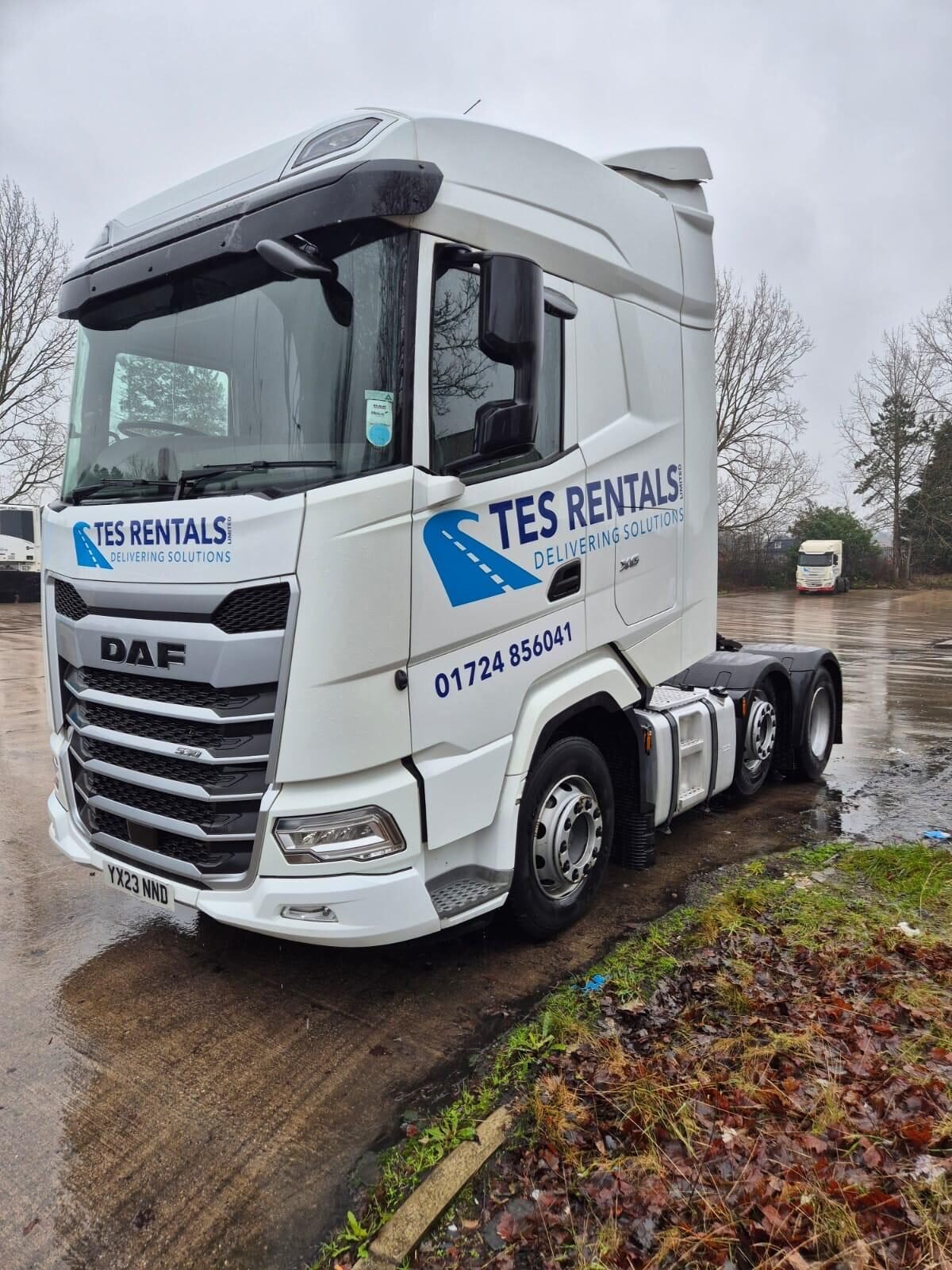 TES DAF tractor unit at the depot